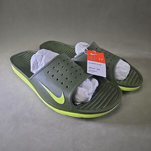 Nike Benassi Solarsoft Men's Size 17 Slides Sandals Black DS 386163-306